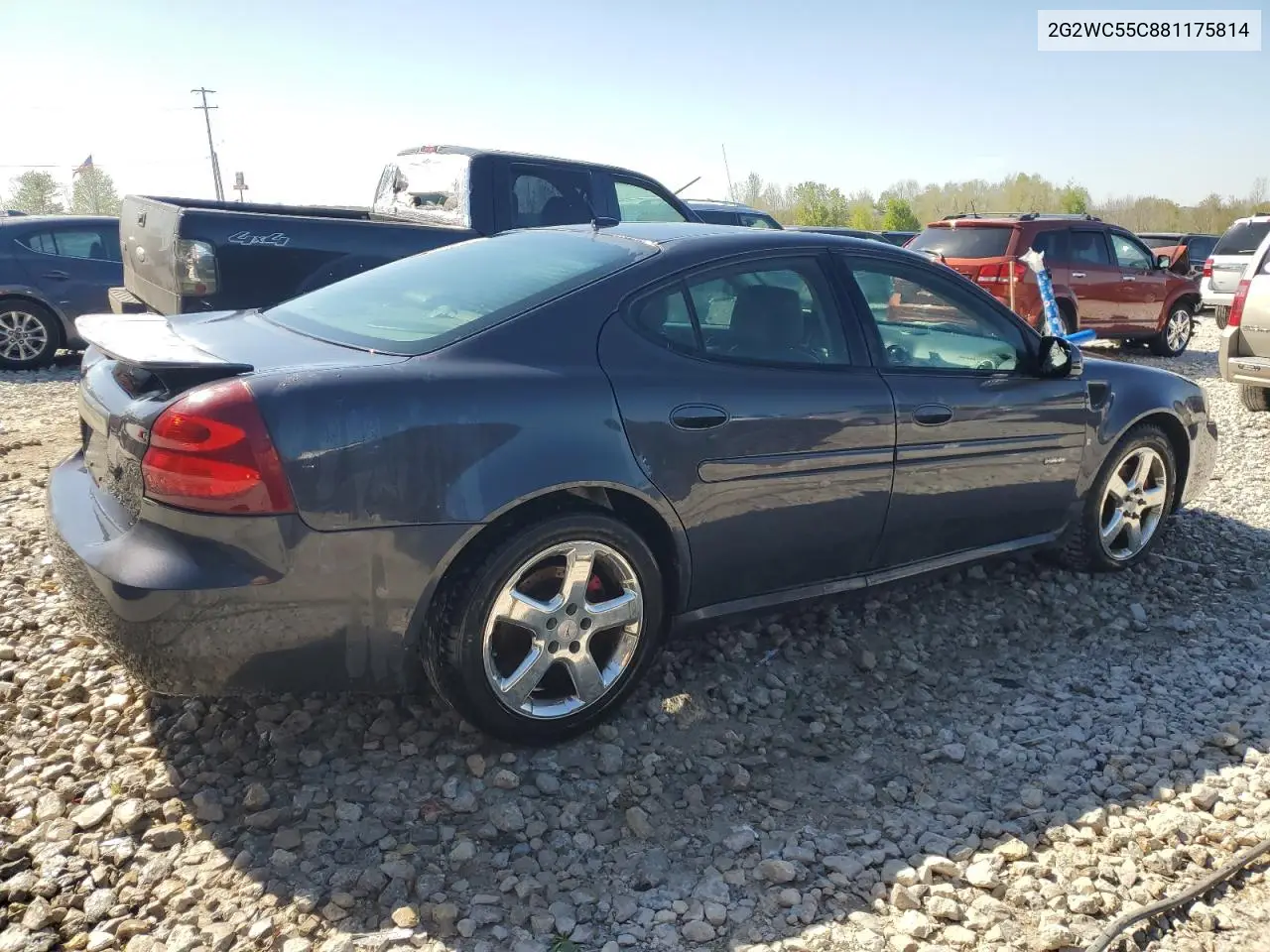 2008 Pontiac Grand Prix Gxp VIN: 2G2WC55C881175814 Lot: 56208485