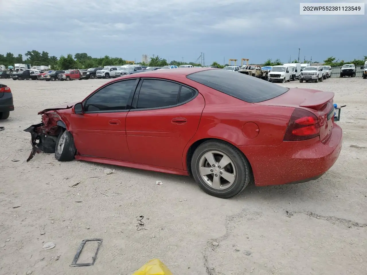 2008 Pontiac Grand Prix VIN: 2G2WP552381123549 Lot: 61133425