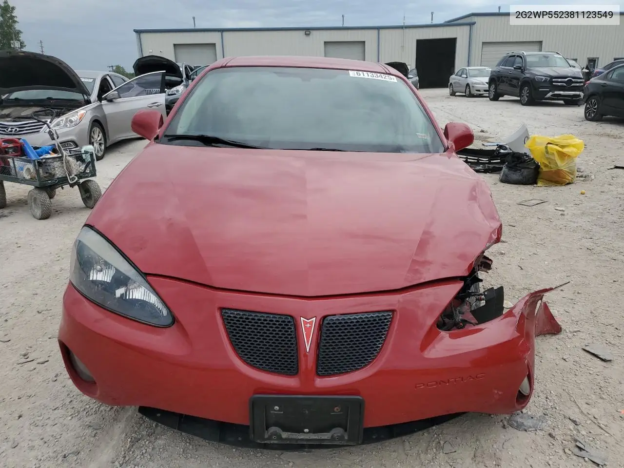2008 Pontiac Grand Prix VIN: 2G2WP552381123549 Lot: 61133425