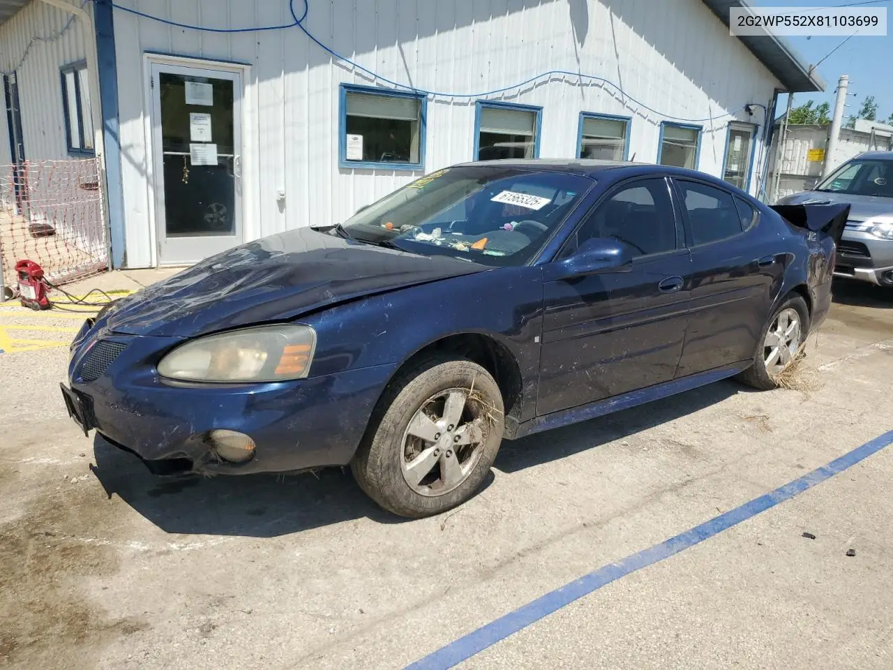 2008 Pontiac Grand Prix VIN: 2G2WP552X81103699 Lot: 61565325