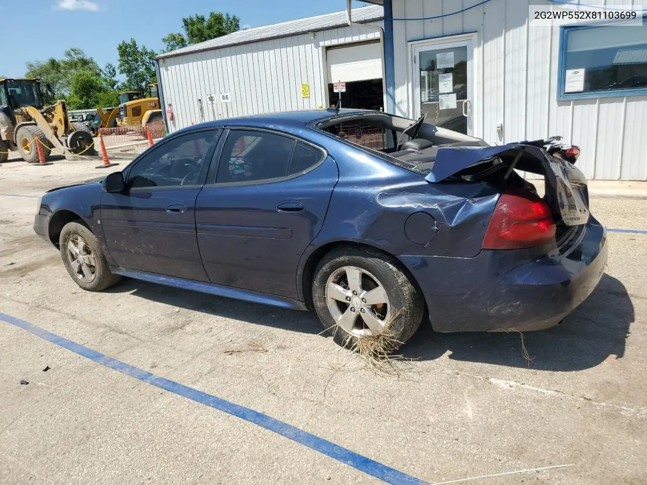 2008 Pontiac Grand Prix VIN: 2G2WP552X81103699 Lot: 61565325
