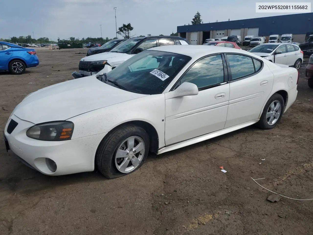 2008 Pontiac Grand Prix VIN: 2G2WP552081155682 Lot: 61576645