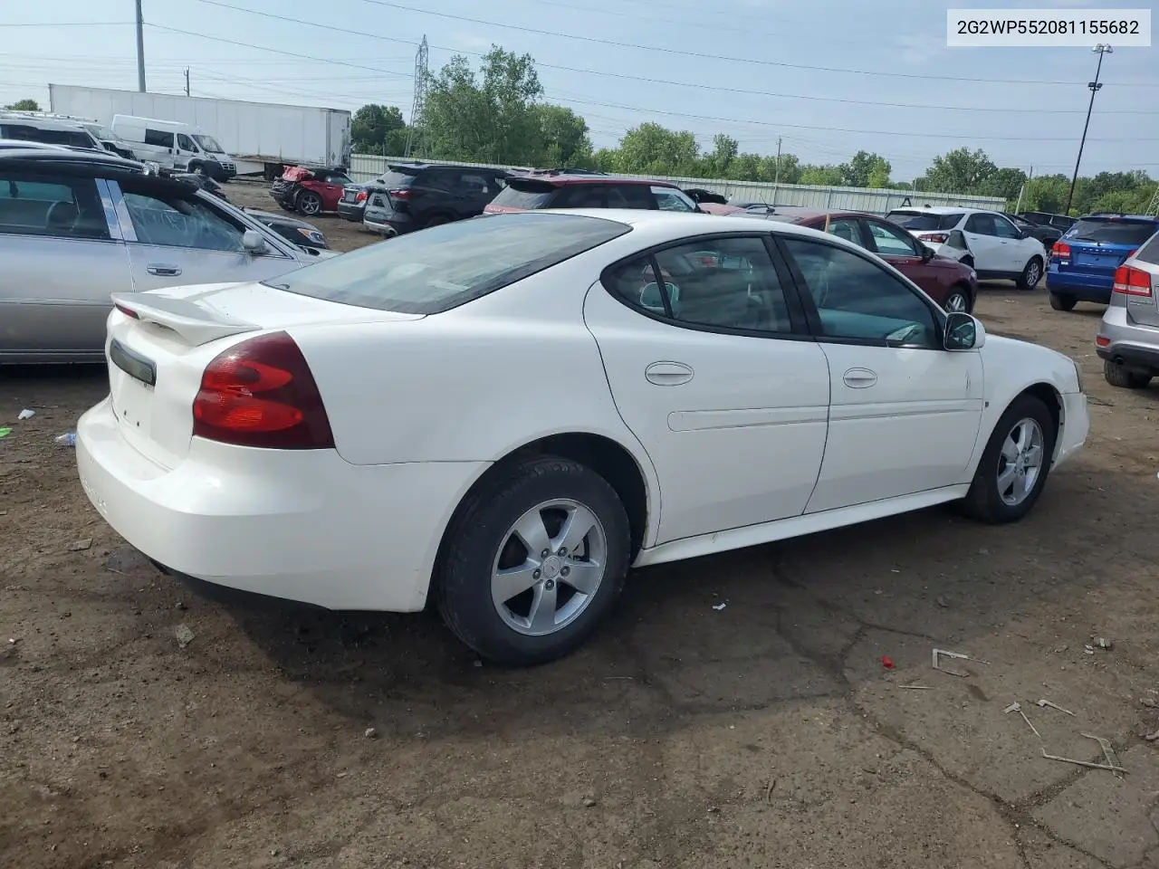 2008 Pontiac Grand Prix VIN: 2G2WP552081155682 Lot: 61576645