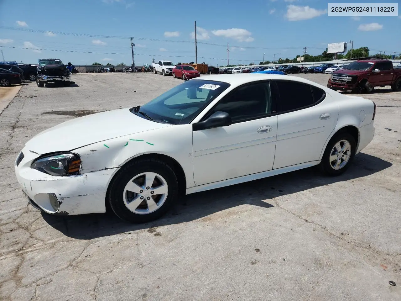 2008 Pontiac Grand Prix VIN: 2G2WP552481113225 Lot: 62019925