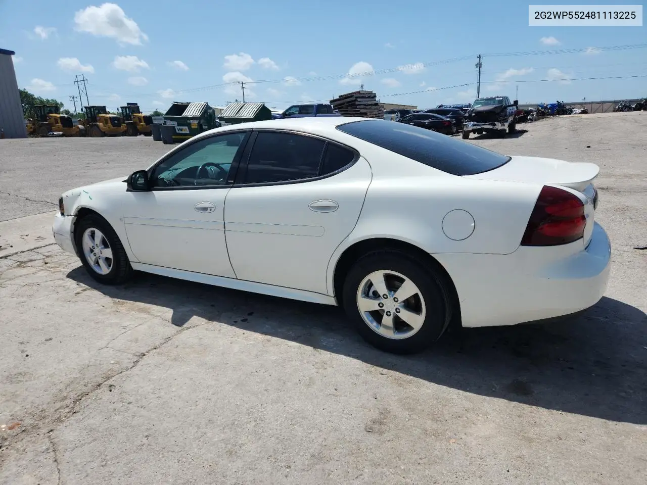 2008 Pontiac Grand Prix VIN: 2G2WP552481113225 Lot: 62019925