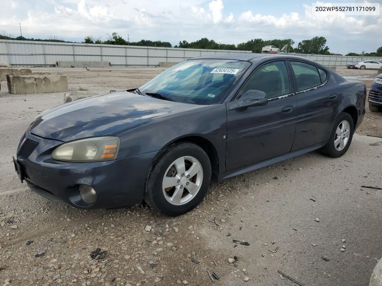 2008 Pontiac Grand Prix VIN: 2G2WP552781171099 Lot: 62634125
