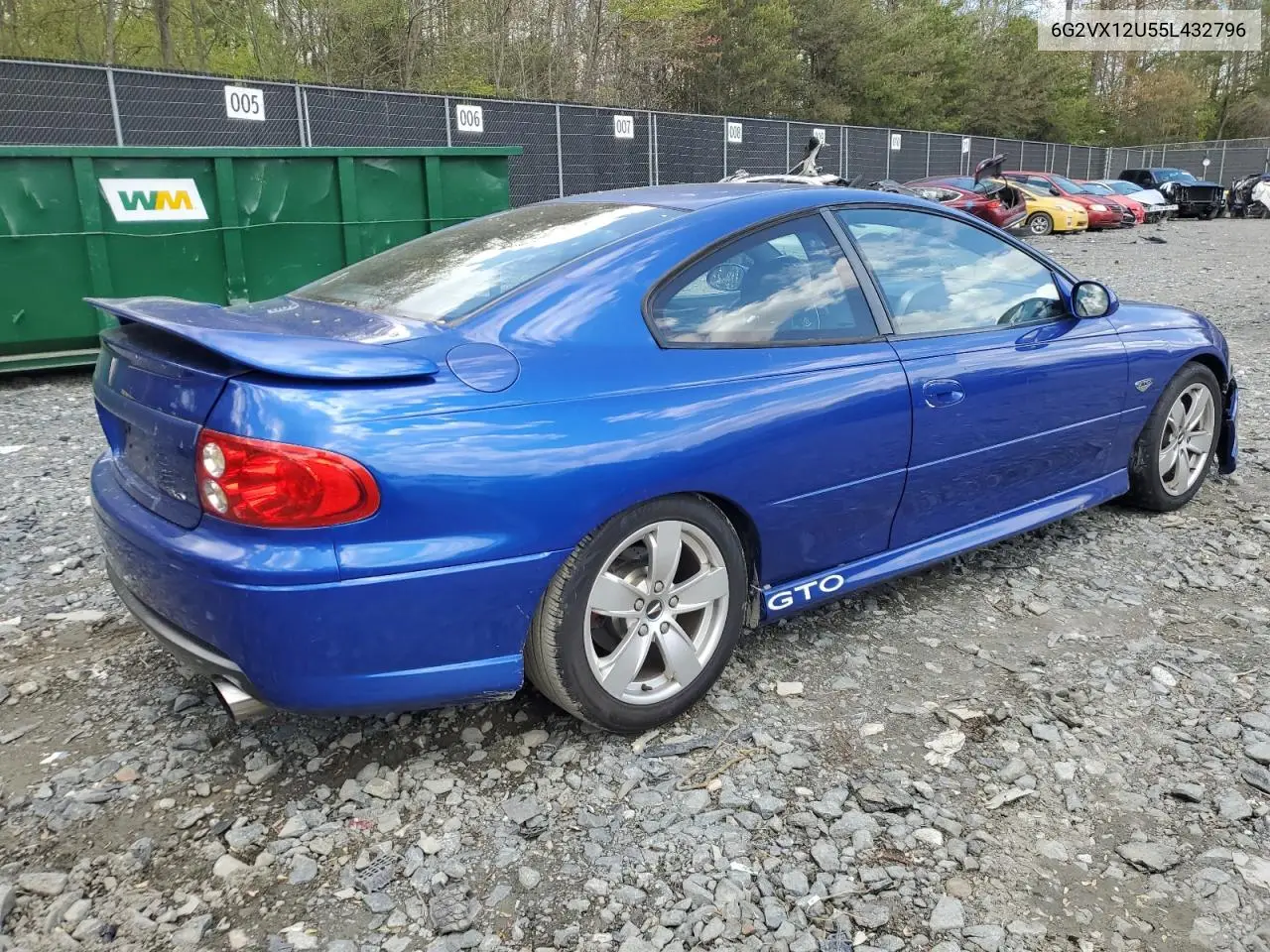 2005 Pontiac Gto VIN: 6G2VX12U55L432796 Lot: 53055995
