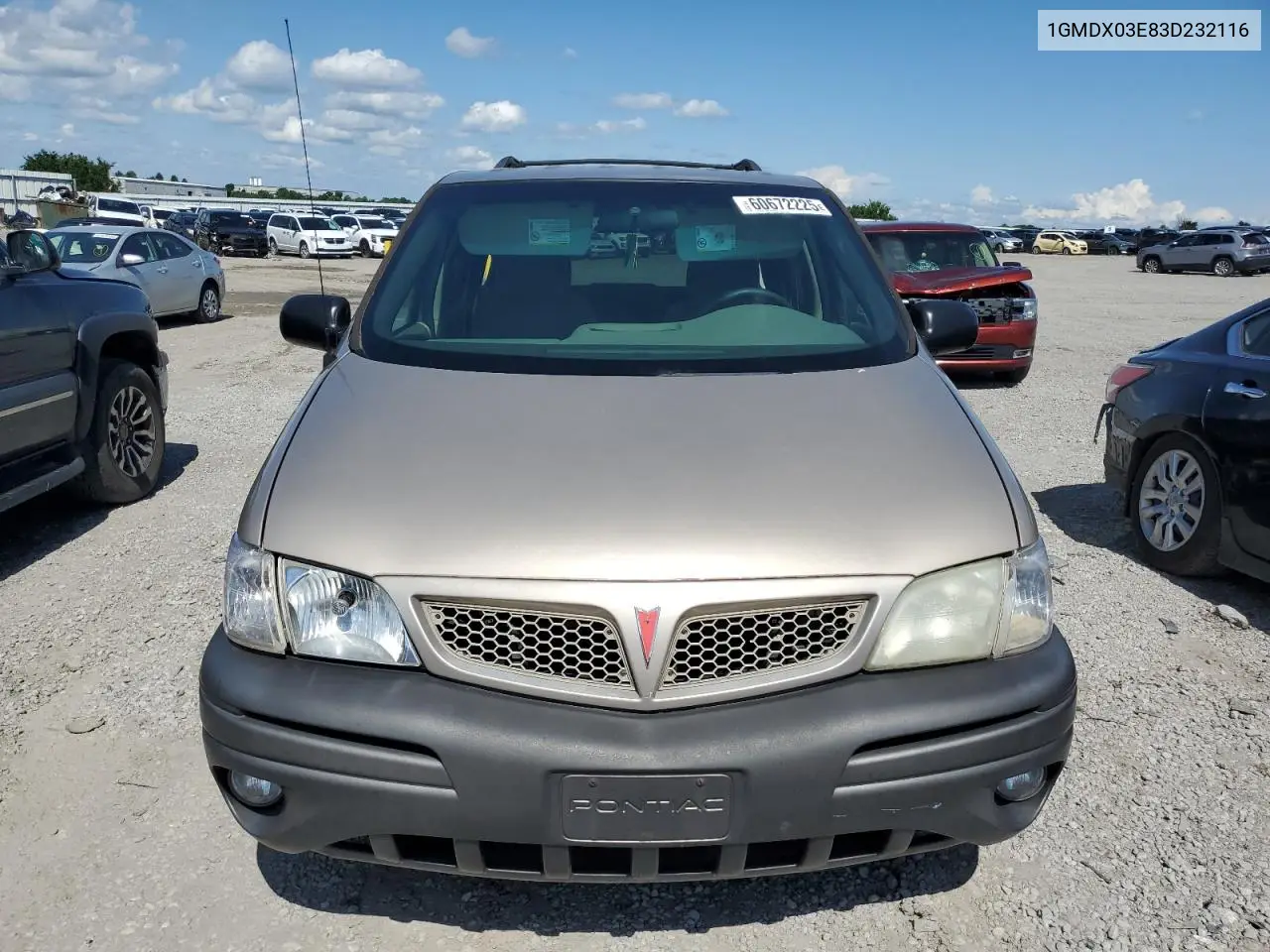 2003 Pontiac Montana VIN: 1GMDX03E83D232116 Lot: 60672225