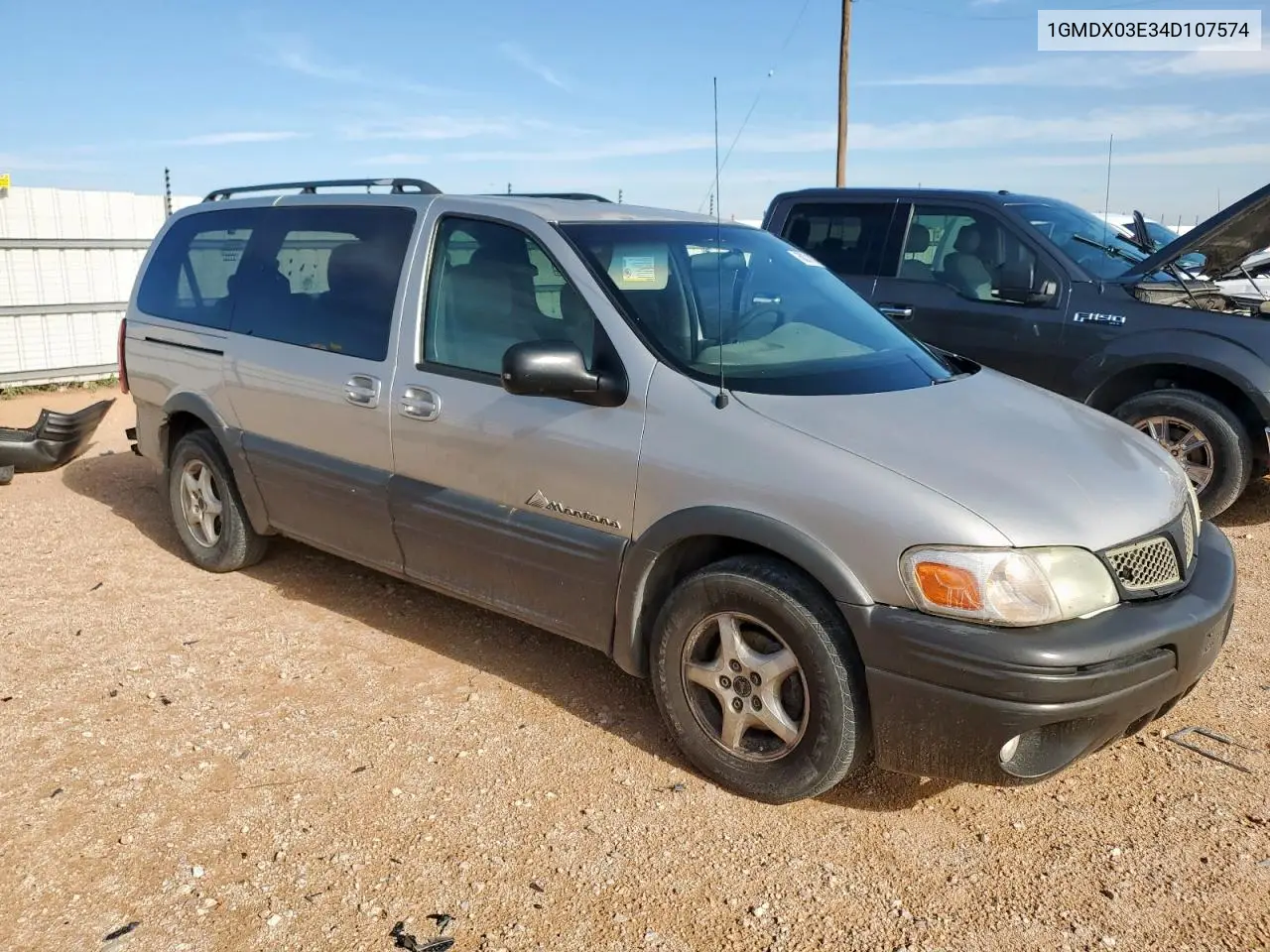 2004 Pontiac Montana VIN: 1GMDX03E34D107574 Lot: 60318725