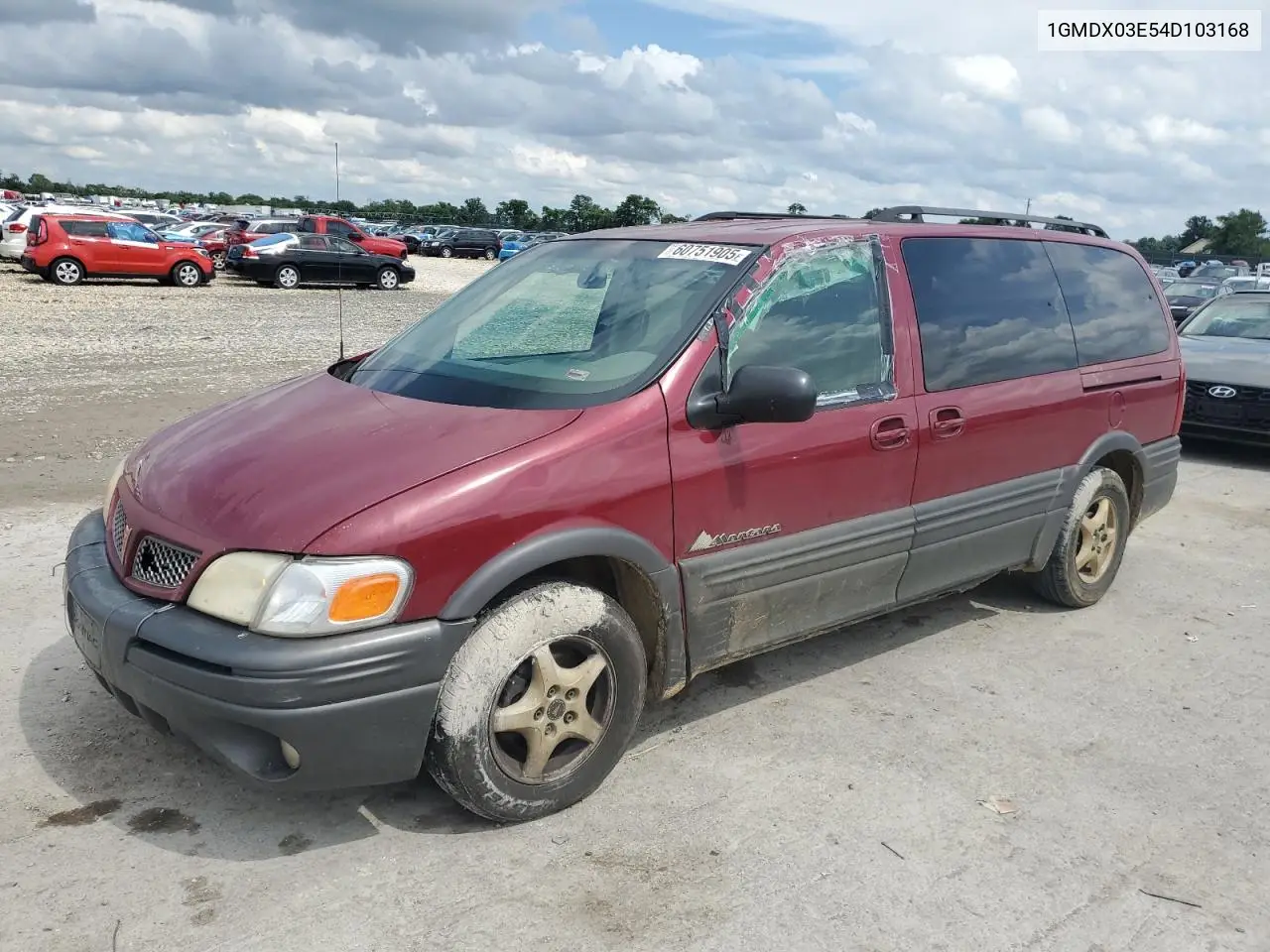 2004 Pontiac Montana VIN: 1GMDX03E54D103168 Lot: 60751905