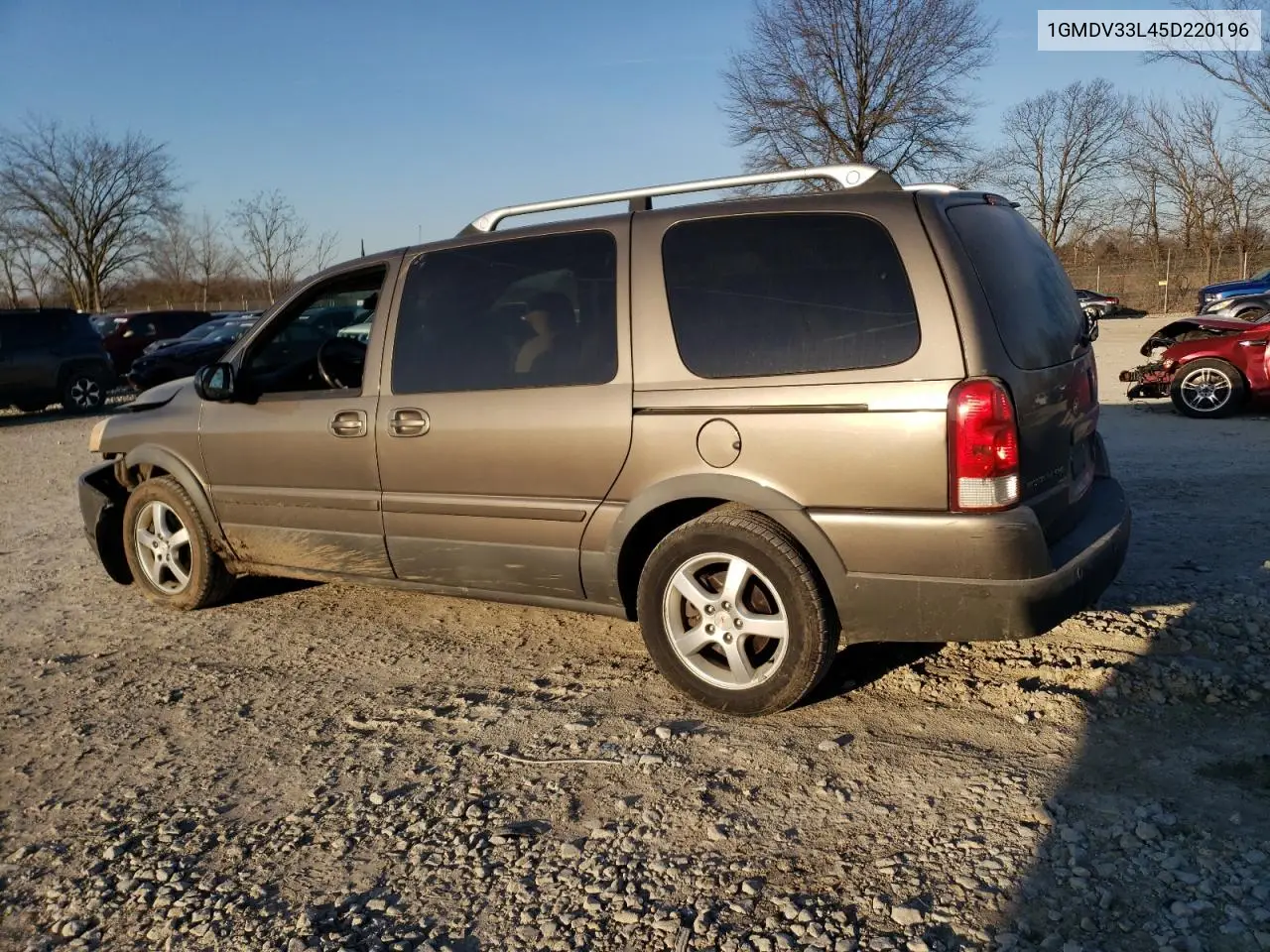2005 Pontiac Montana Sv6 VIN: 1GMDV33L45D220196 Lot: 48572025