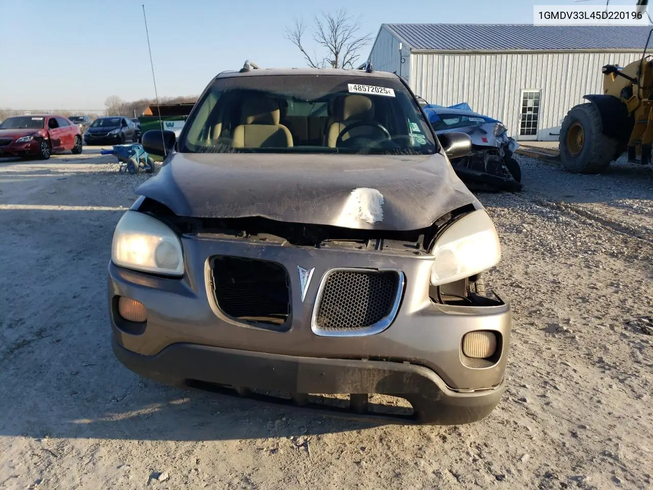 2005 Pontiac Montana Sv6 VIN: 1GMDV33L45D220196 Lot: 48572025
