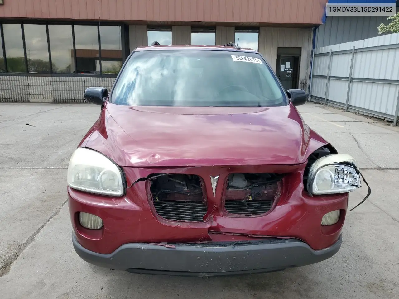 2005 Pontiac Montana Sv6 VIN: 1GMDV33L15D291422 Lot: 55862675