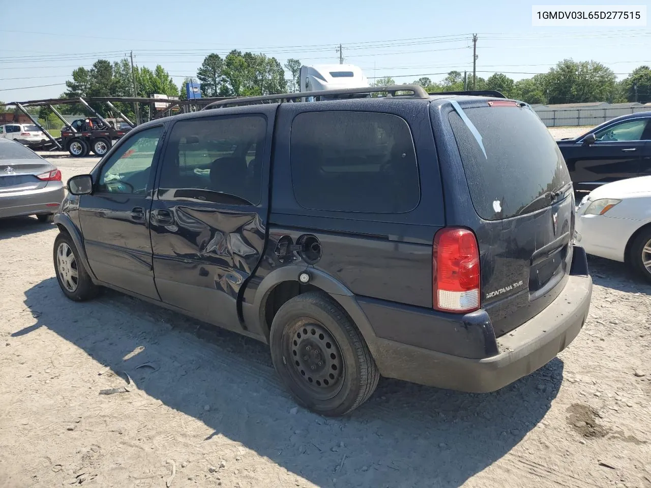 2005 Pontiac Montana Sv6 VIN: 1GMDV03L65D277515 Lot: 89126695