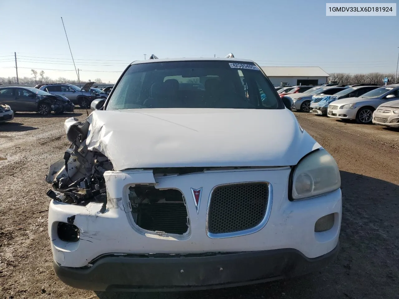 2006 Pontiac Montana Sv6 VIN: 1GMDV33LX6D181924 Lot: 42585405
