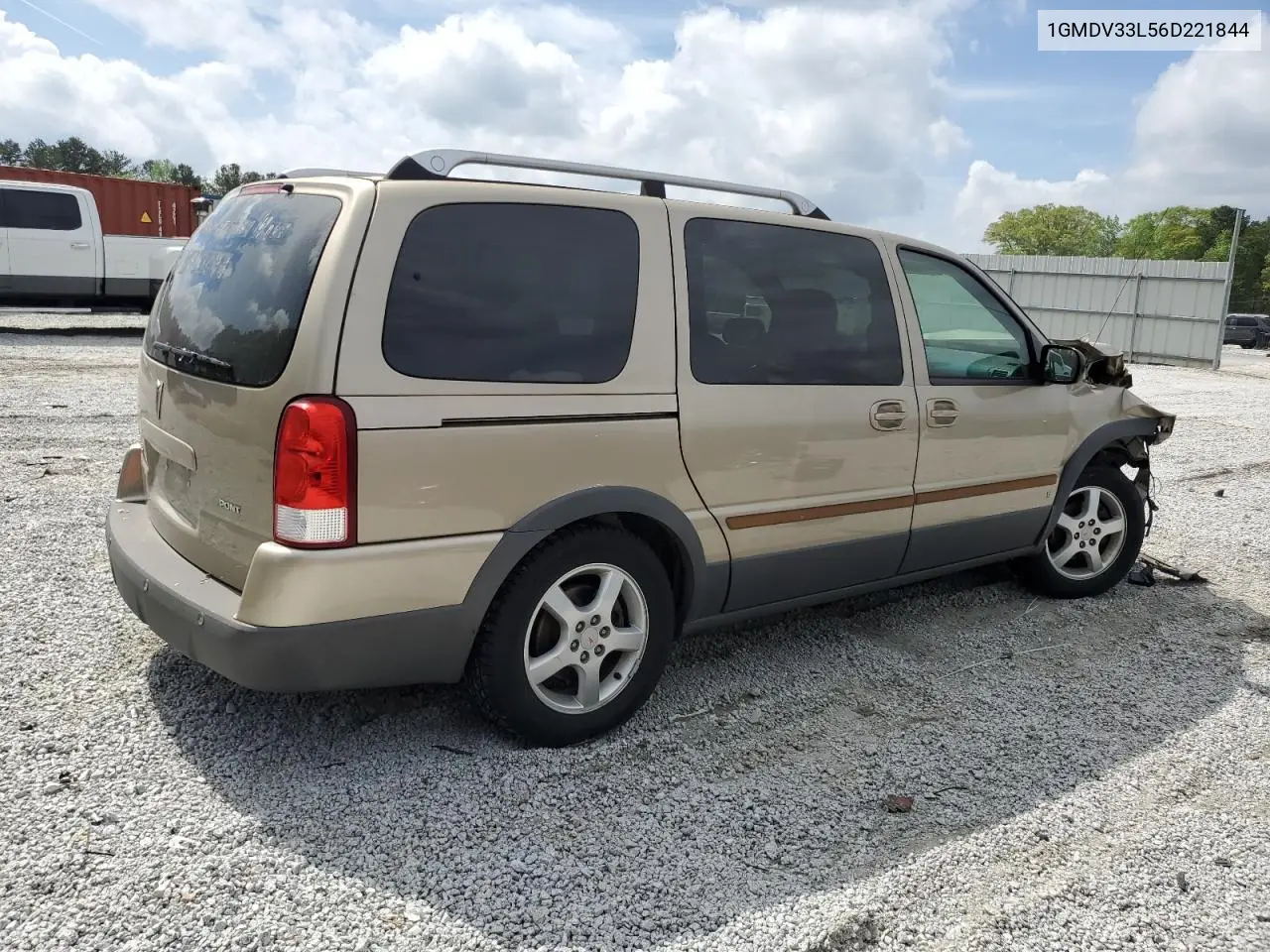 2006 Pontiac Montana Sv6 VIN: 1GMDV33L56D221844 Lot: 51757215