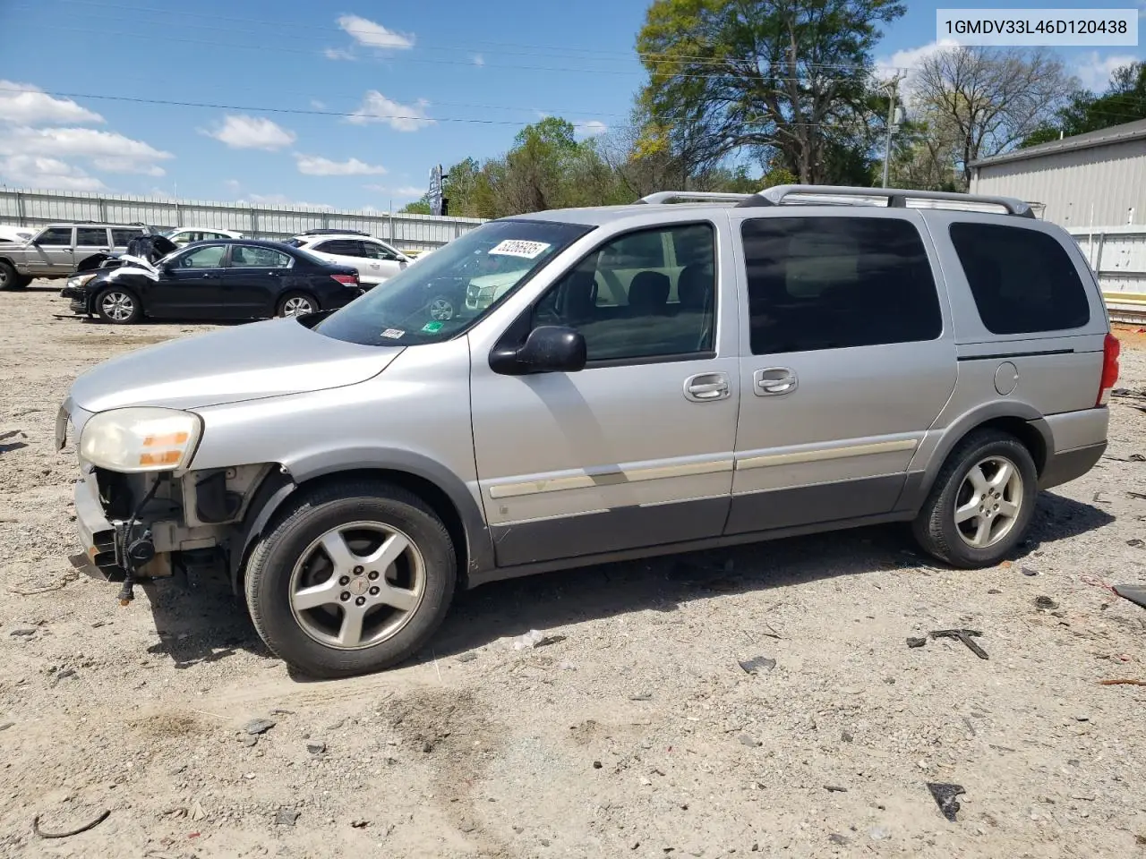 2006 Pontiac Montana Sv6 VIN: 1GMDV33L46D120438 Lot: 53266935