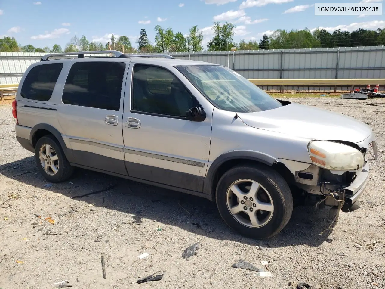 2006 Pontiac Montana Sv6 VIN: 1GMDV33L46D120438 Lot: 53266935