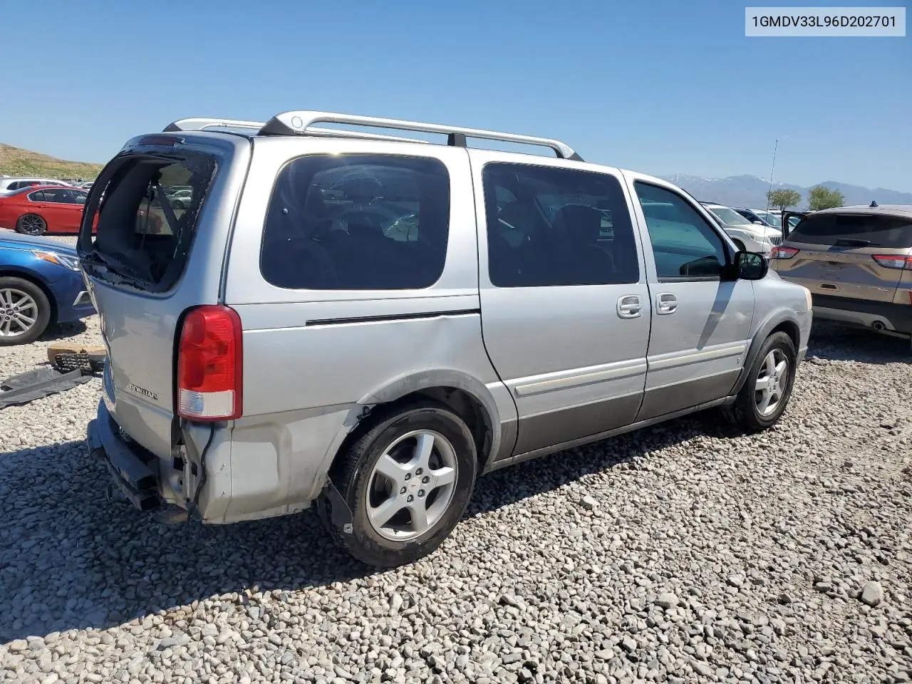2006 Pontiac Montana Sv6 VIN: 1GMDV33L96D202701 Lot: 55428625