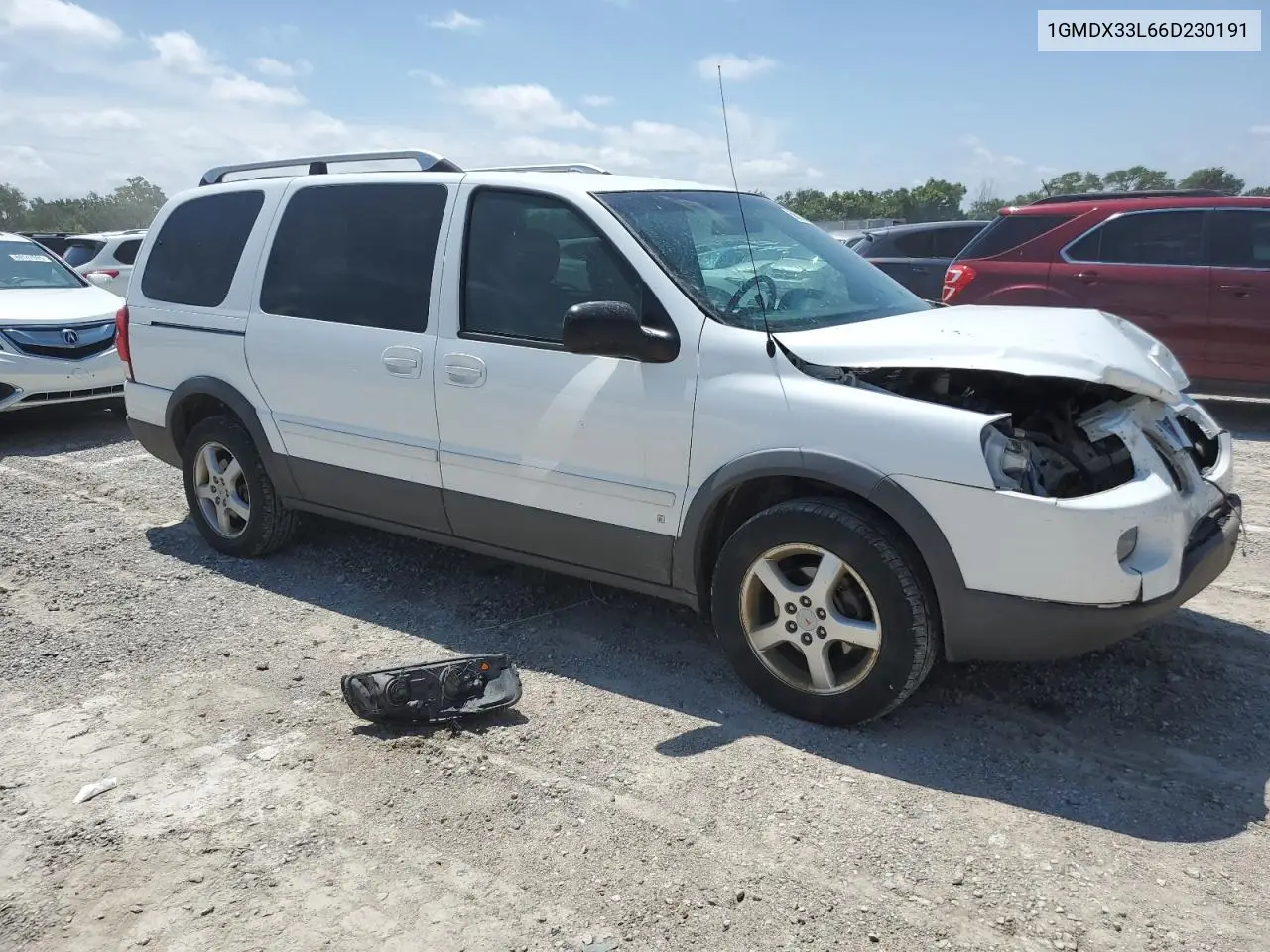 2006 Pontiac Montana Sv6 VIN: 1GMDX33L66D230191 Lot: 60823845
