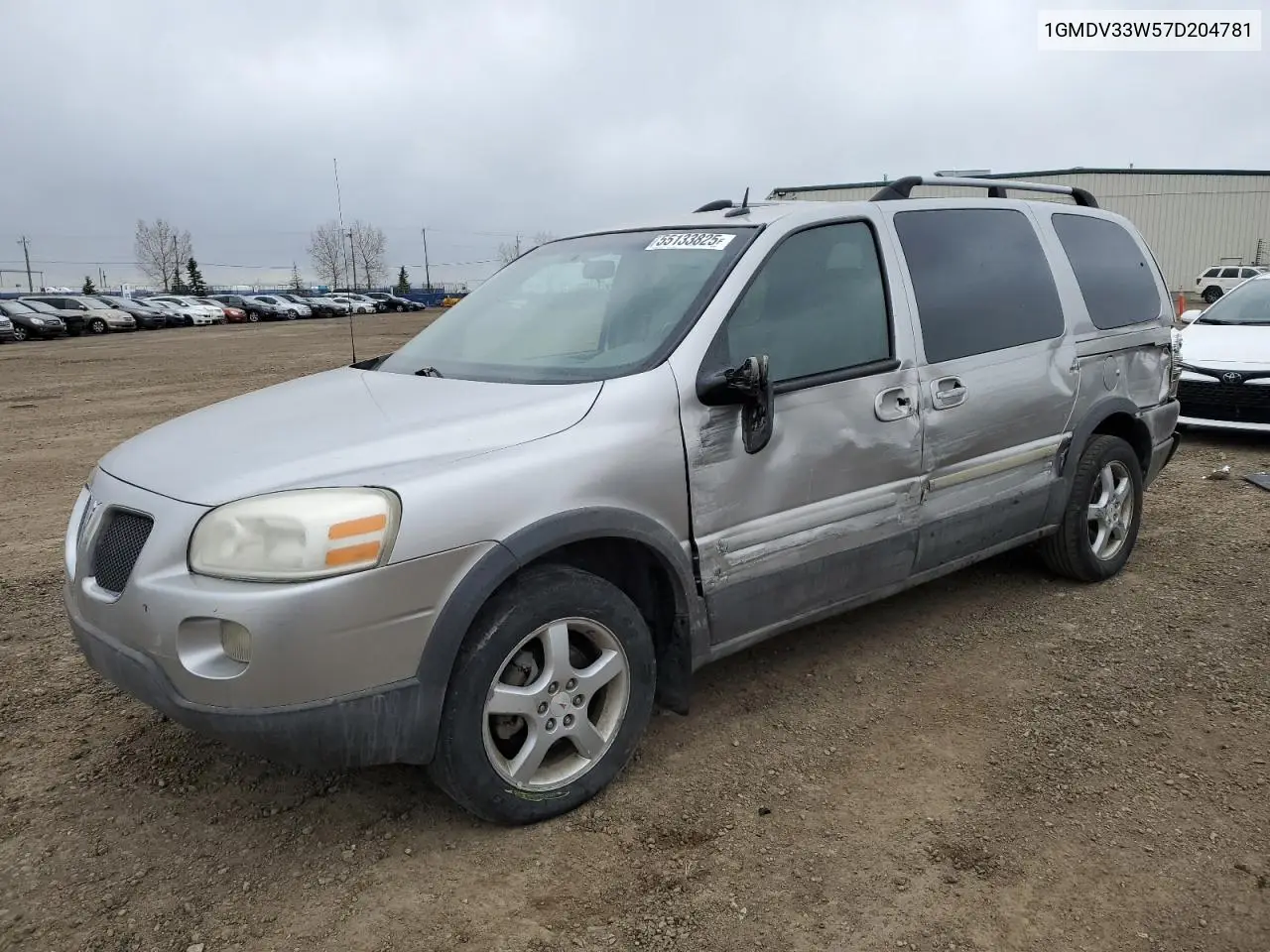 2007 Pontiac Montana Sv6 VIN: 1GMDV33W57D204781 Lot: 55133825