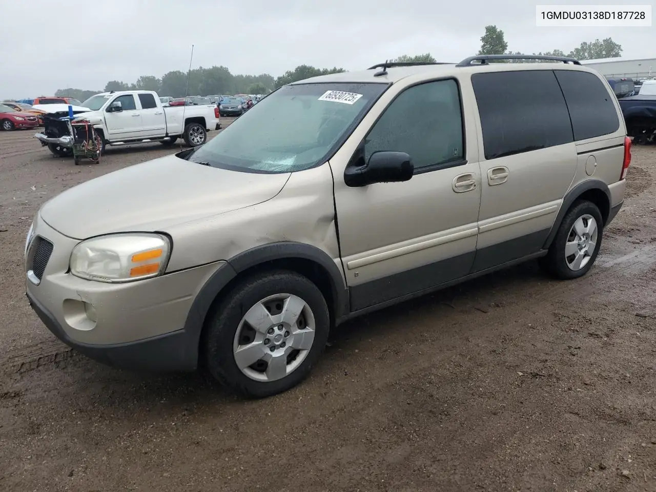 2008 Pontiac Montana Sv6 VIN: 1GMDU03138D187728 Lot: 60930725