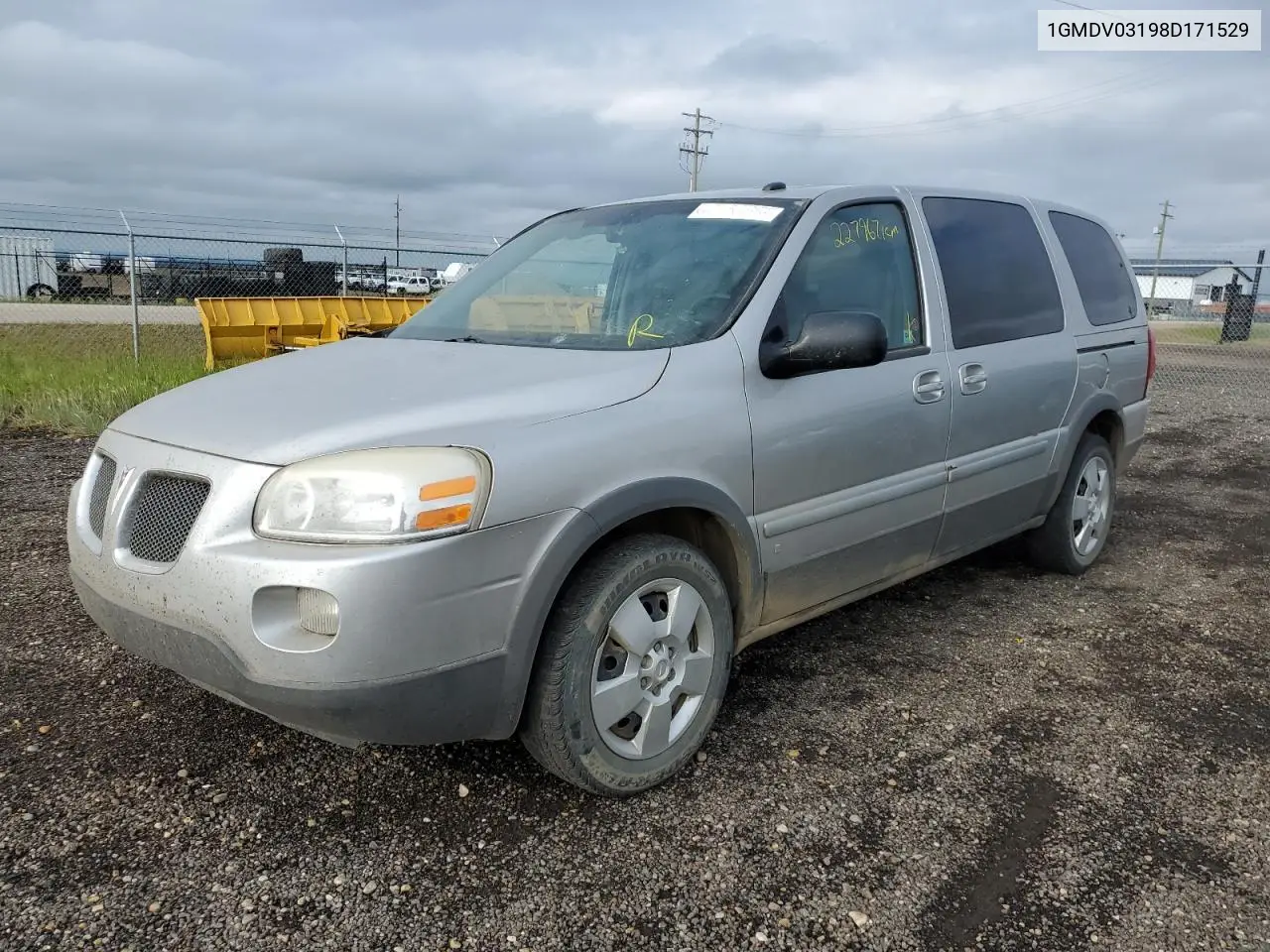 2008 Pontiac Montana Sv6 VIN: 1GMDV03198D171529 Lot: 61436385