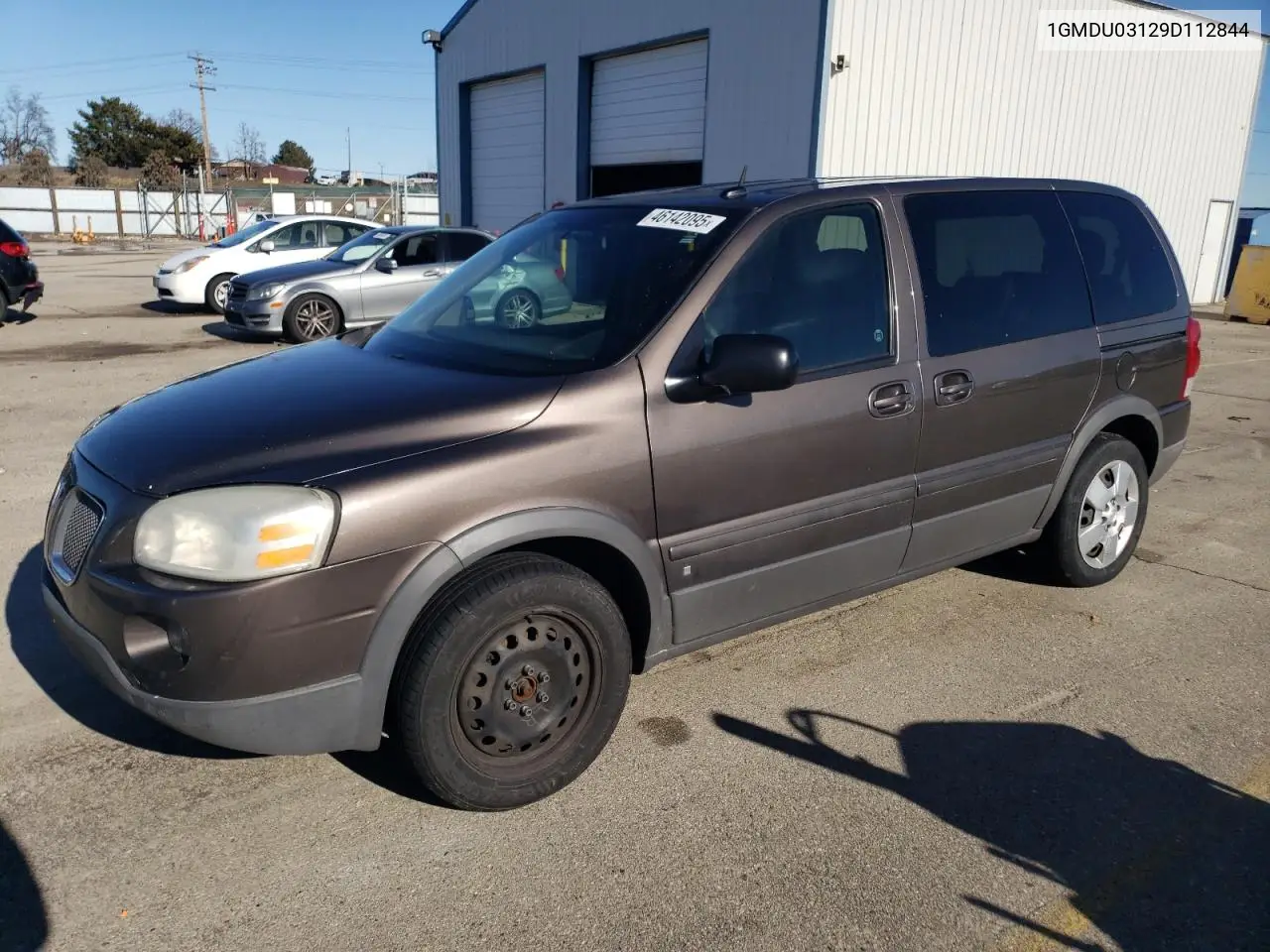 2009 Pontiac Montana Sv6 VIN: 1GMDU03129D112844 Lot: 46142095