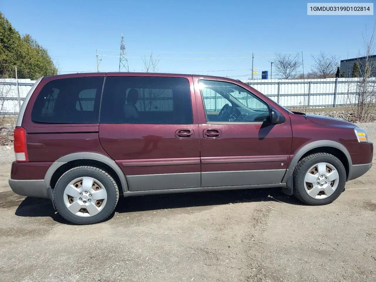 2009 Pontiac Montana Sv6 VIN: 1GMDU03199D102814 Lot: 53783475