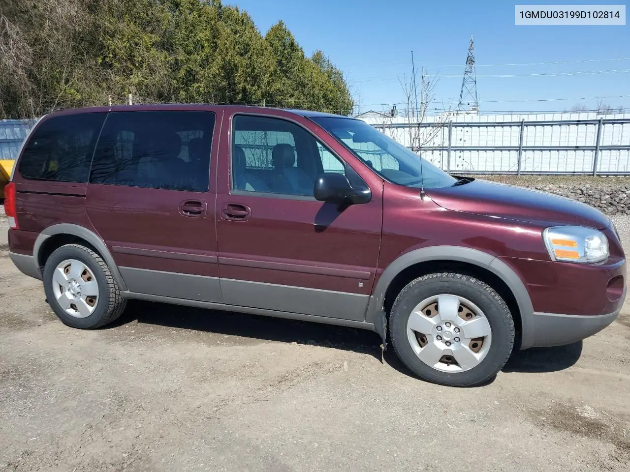2009 Pontiac Montana Sv6 VIN: 1GMDU03199D102814 Lot: 53783475