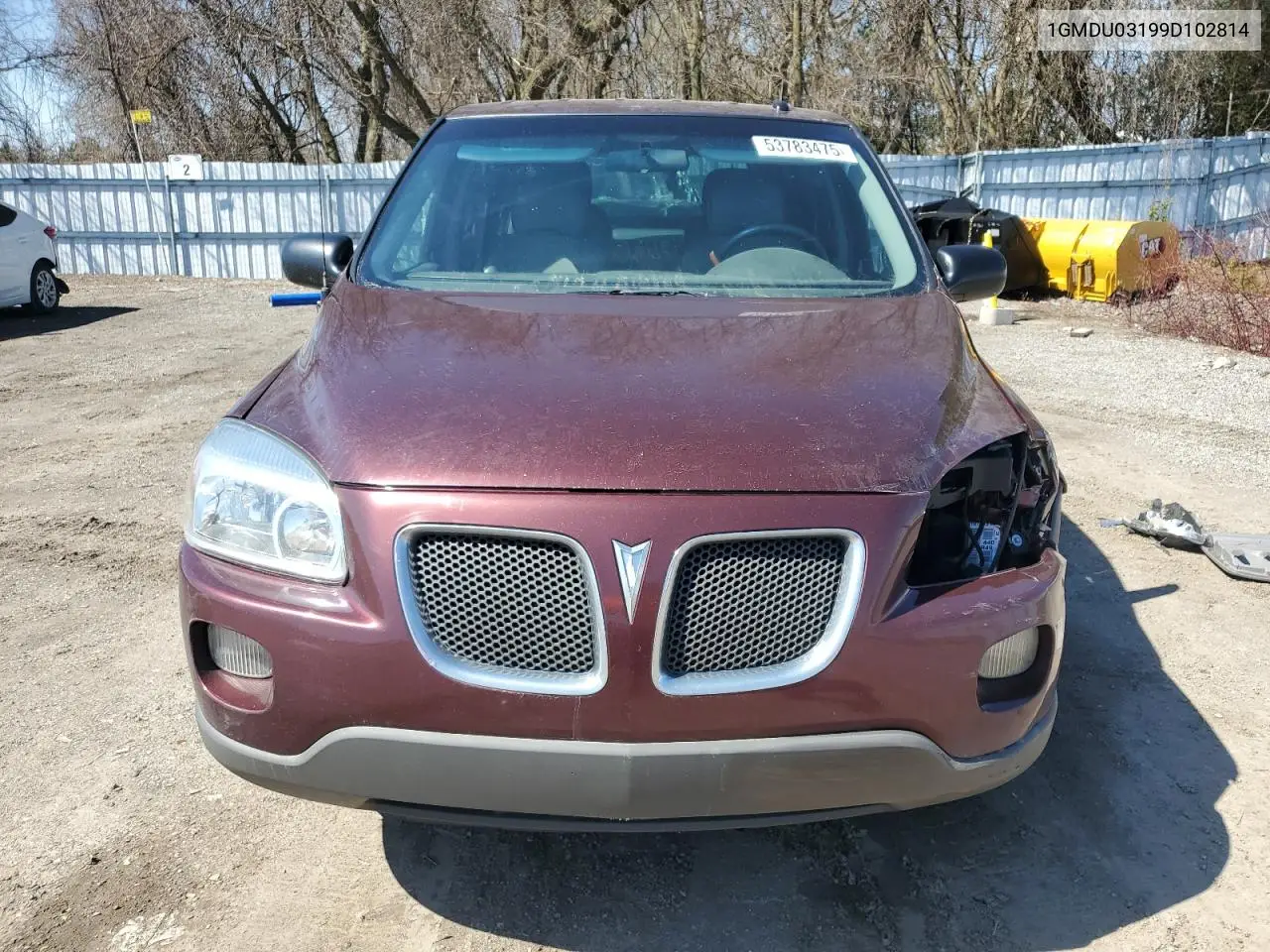 2009 Pontiac Montana Sv6 VIN: 1GMDU03199D102814 Lot: 53783475