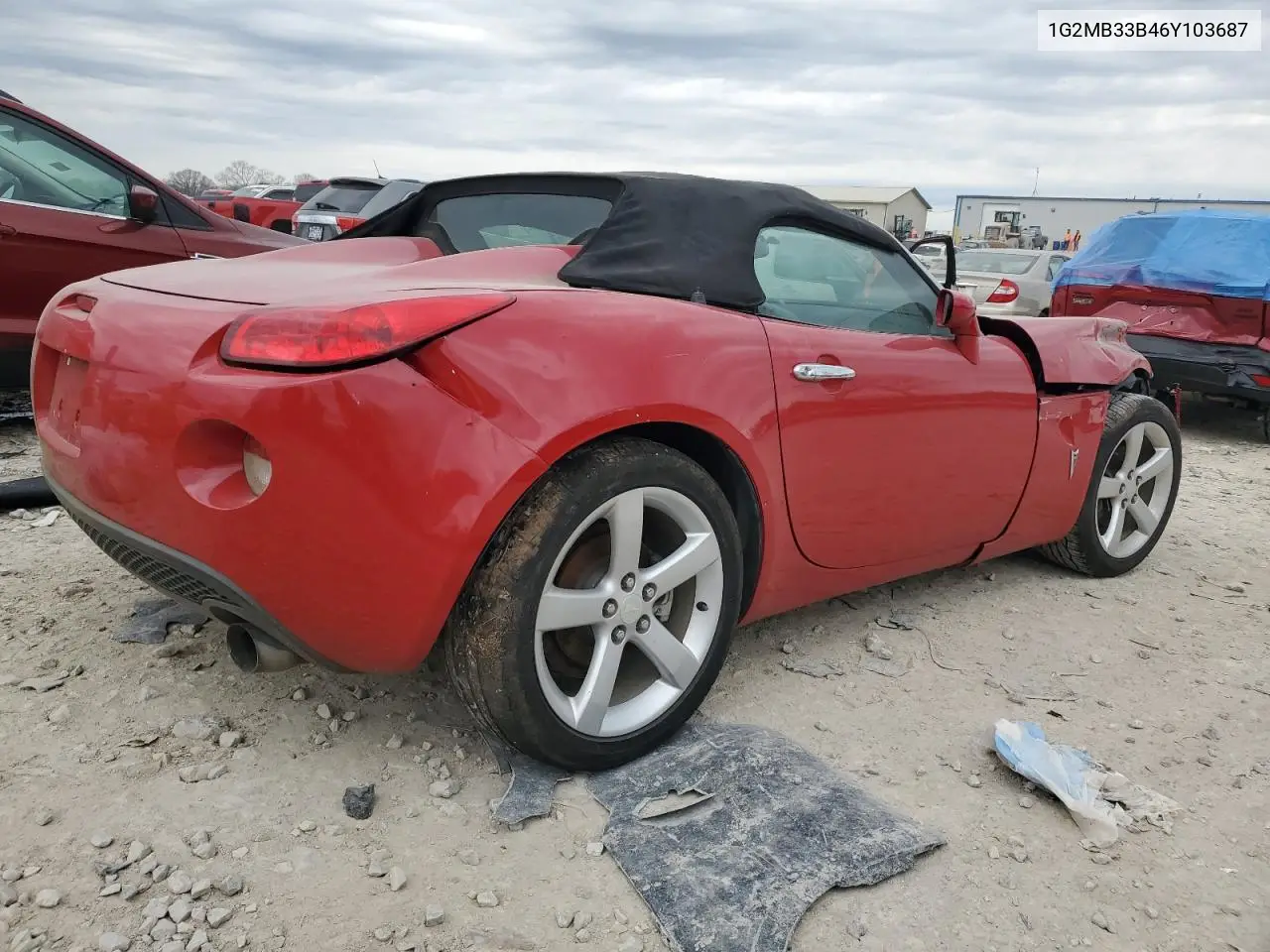 2006 Pontiac Solstice VIN: 1G2MB33B46Y103687 Lot: 47025735