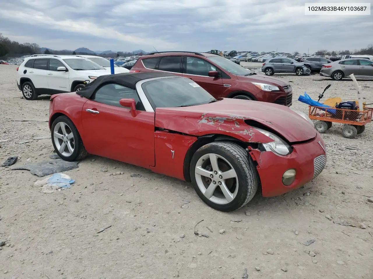 2006 Pontiac Solstice VIN: 1G2MB33B46Y103687 Lot: 47025735