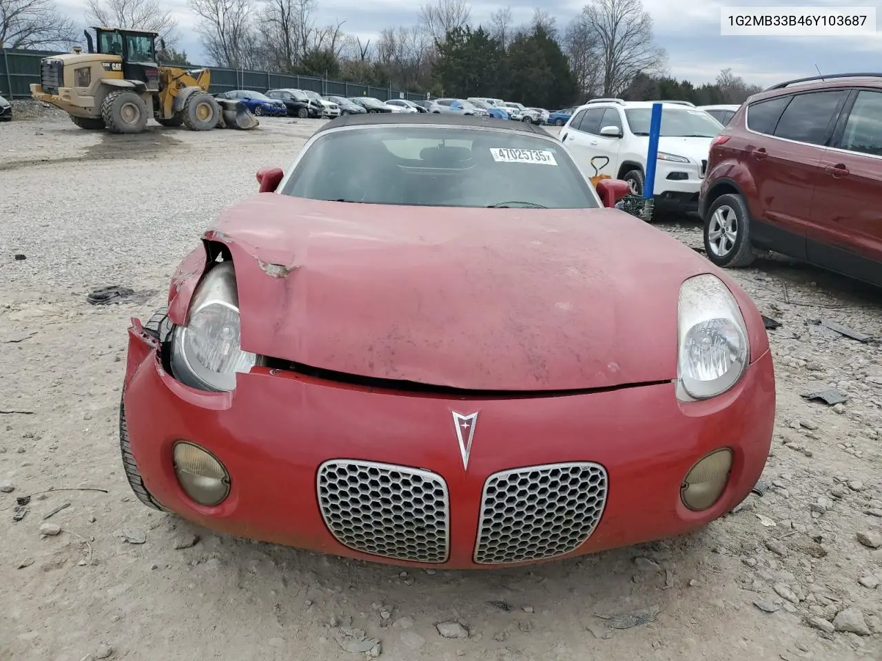 2006 Pontiac Solstice VIN: 1G2MB33B46Y103687 Lot: 47025735