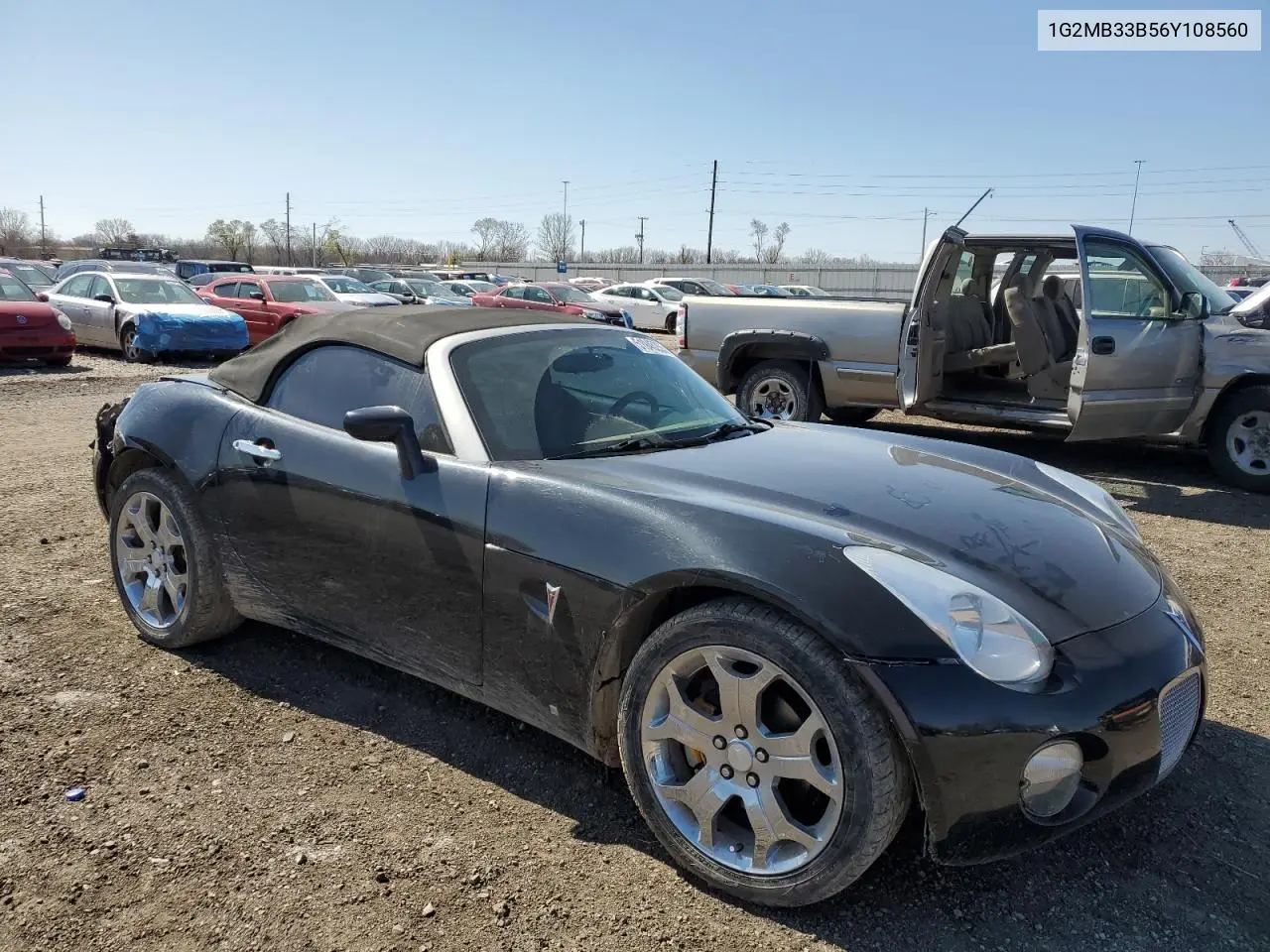 2006 Pontiac Solstice VIN: 1G2MB33B56Y108560 Lot: 51945255