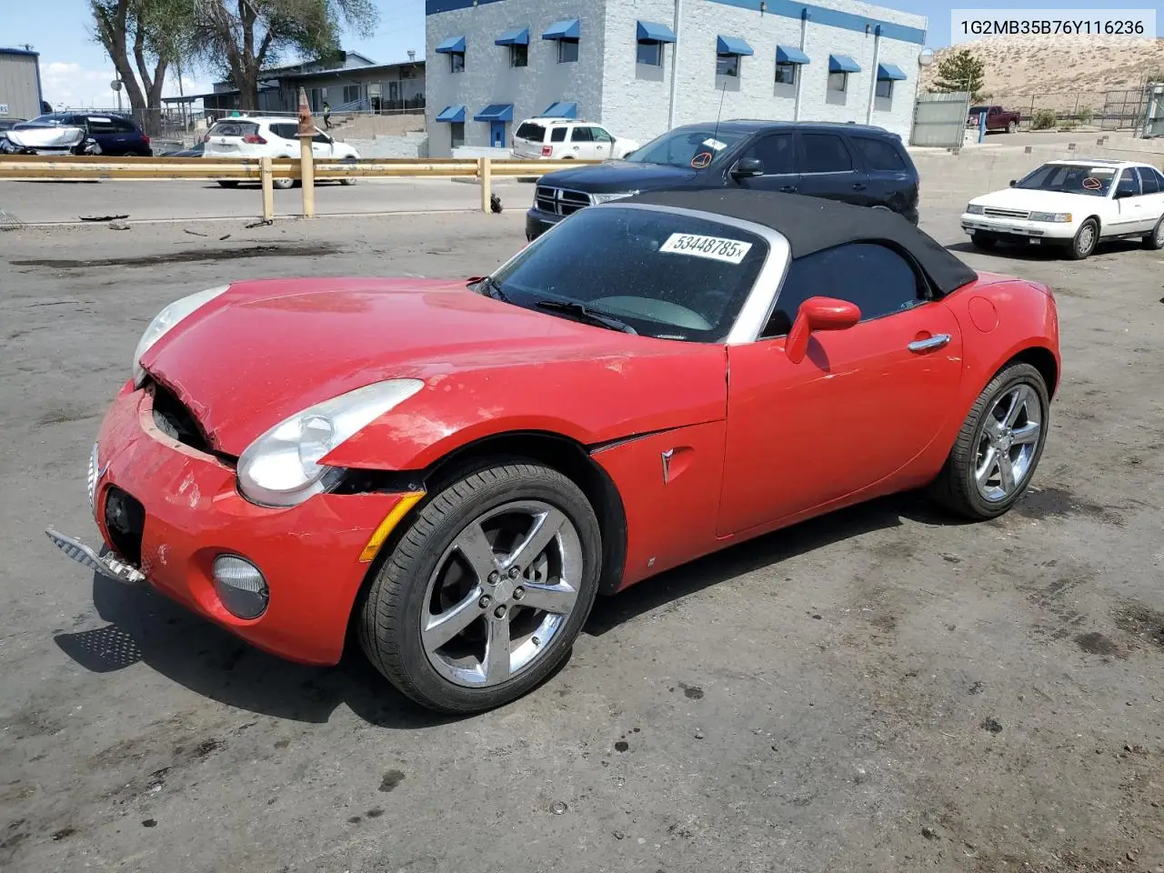 2006 Pontiac Solstice VIN: 1G2MB35B76Y116236 Lot: 53448785