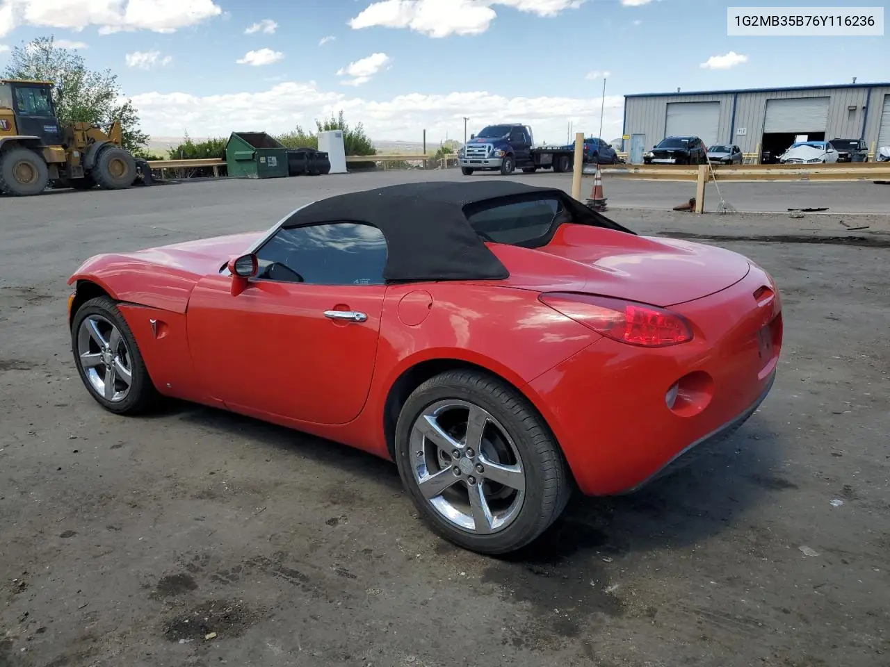 2006 Pontiac Solstice VIN: 1G2MB35B76Y116236 Lot: 53448785