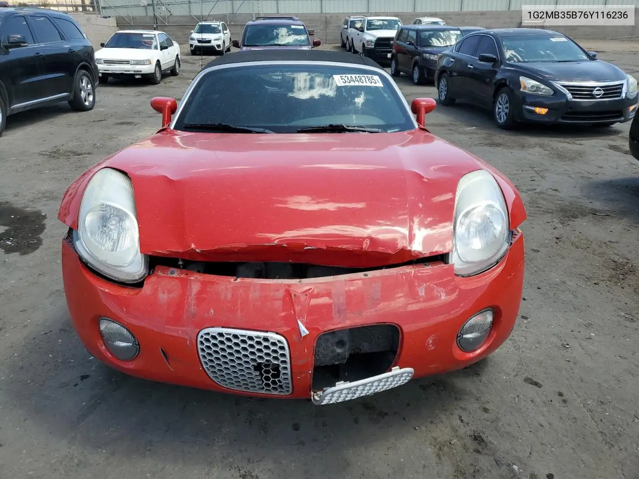 2006 Pontiac Solstice VIN: 1G2MB35B76Y116236 Lot: 53448785