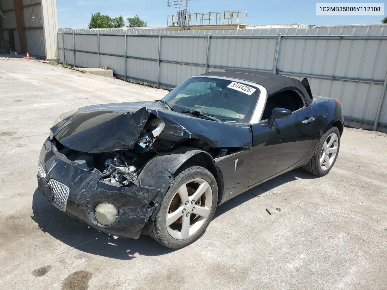 2006 Pontiac Solstice VIN: 1G2MB35B06Y112108 Lot: 55144325