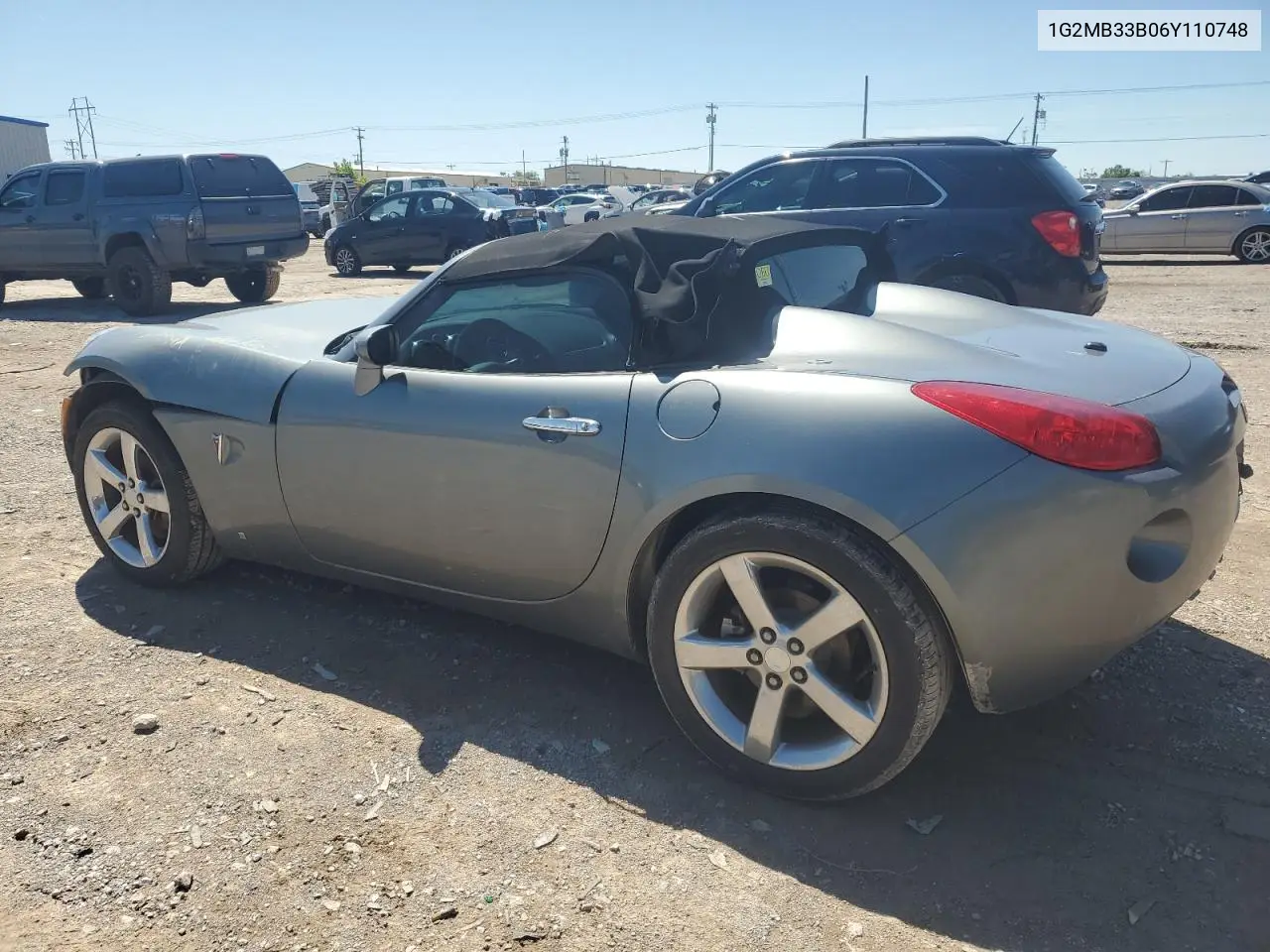 2006 Pontiac Solstice VIN: 1G2MB33B06Y110748 Lot: 55271795