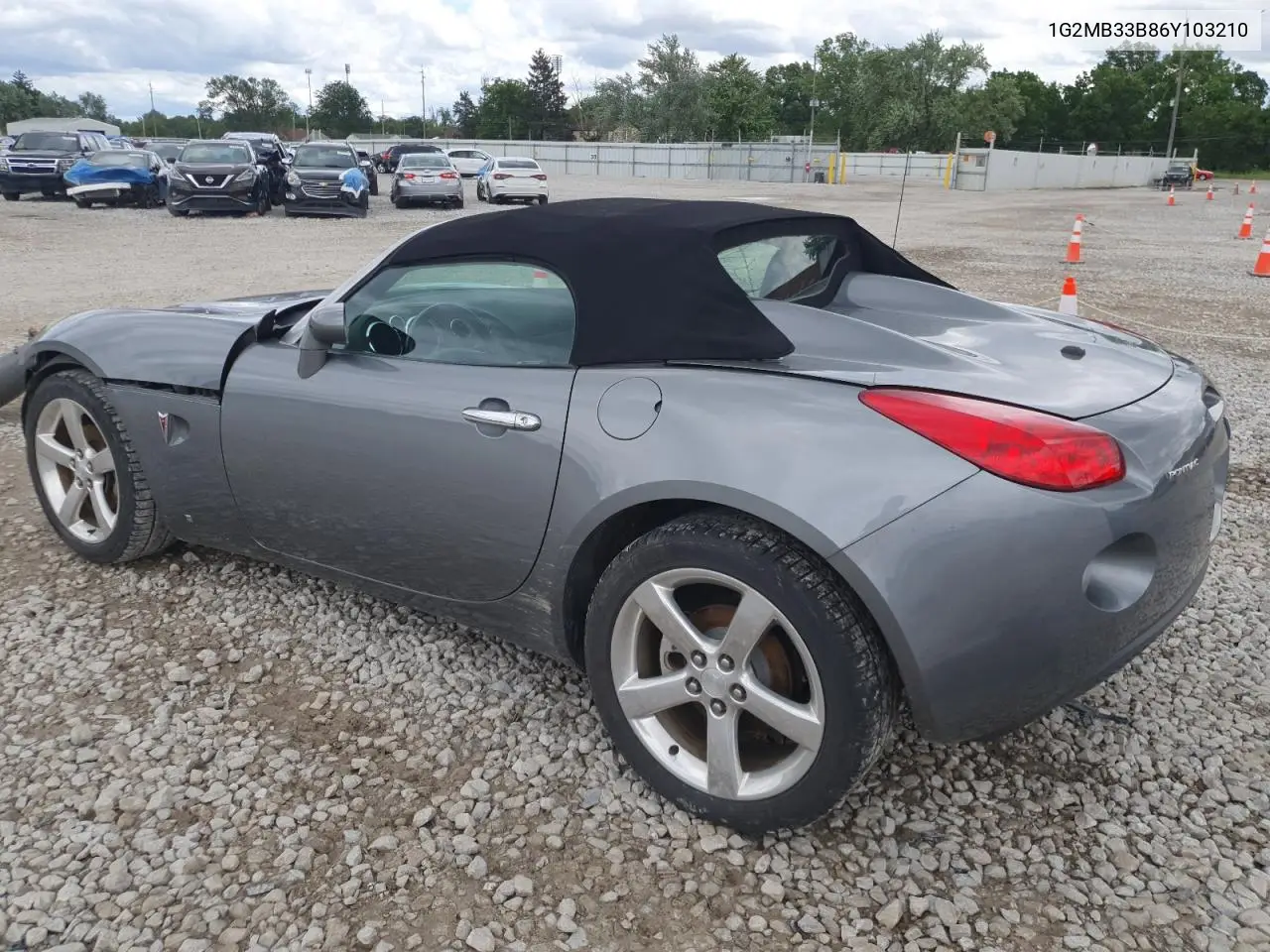 2006 Pontiac Solstice VIN: 1G2MB33B86Y103210 Lot: 61019065