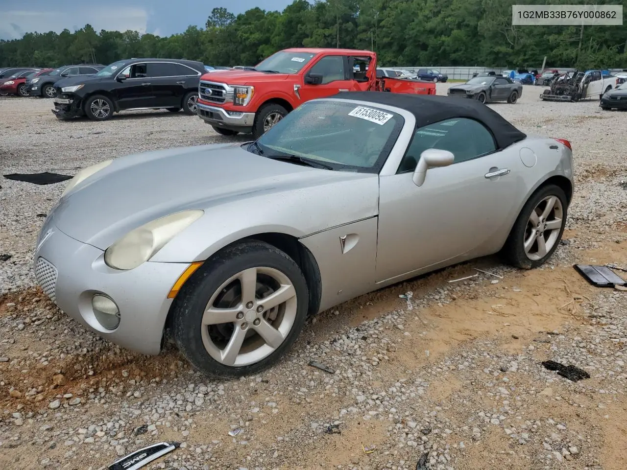 2006 Pontiac Solstice VIN: 1G2MB33B76Y000862 Lot: 61530095