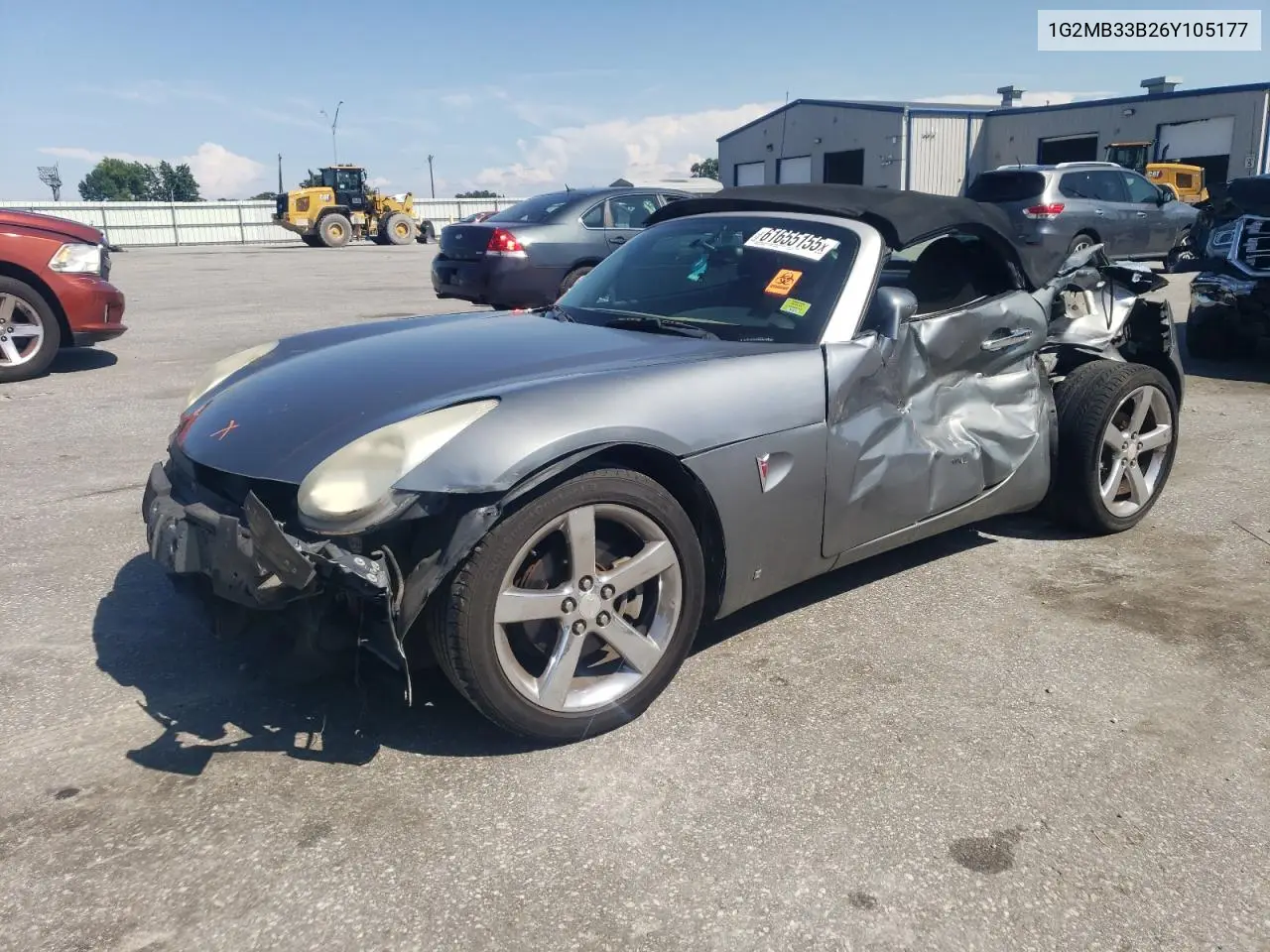2006 Pontiac Solstice VIN: 1G2MB33B26Y105177 Lot: 61655155