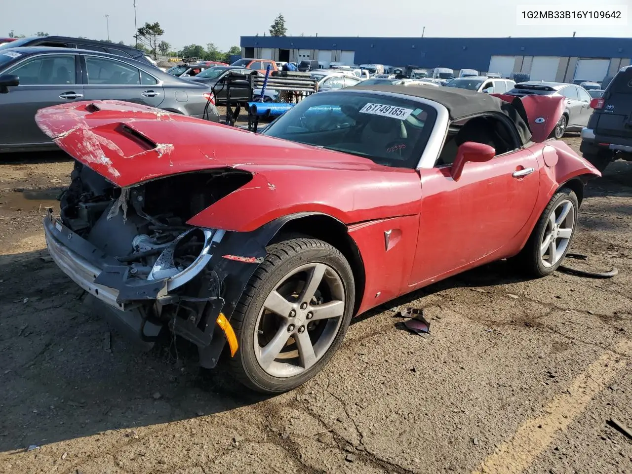 2006 Pontiac Solstice VIN: 1G2MB33B16Y109642 Lot: 61749185