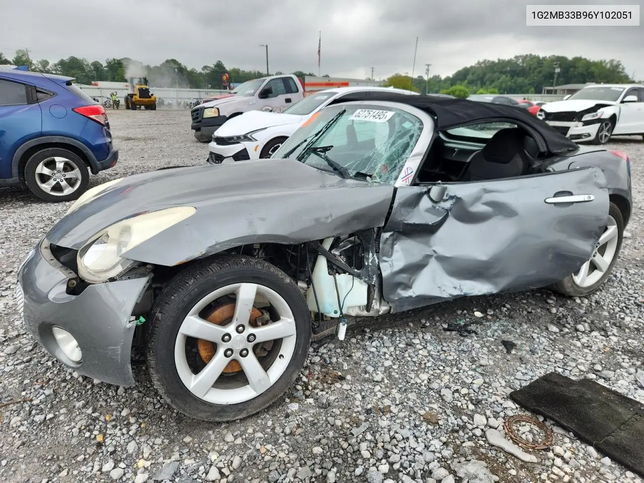 2006 Pontiac Solstice VIN: 1G2MB33B96Y102051 Lot: 62751495