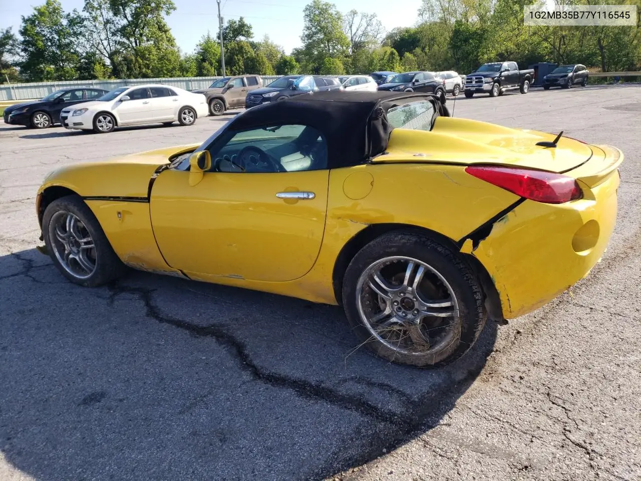 2007 Pontiac Solstice VIN: 1G2MB35B77Y116545 Lot: 55688935