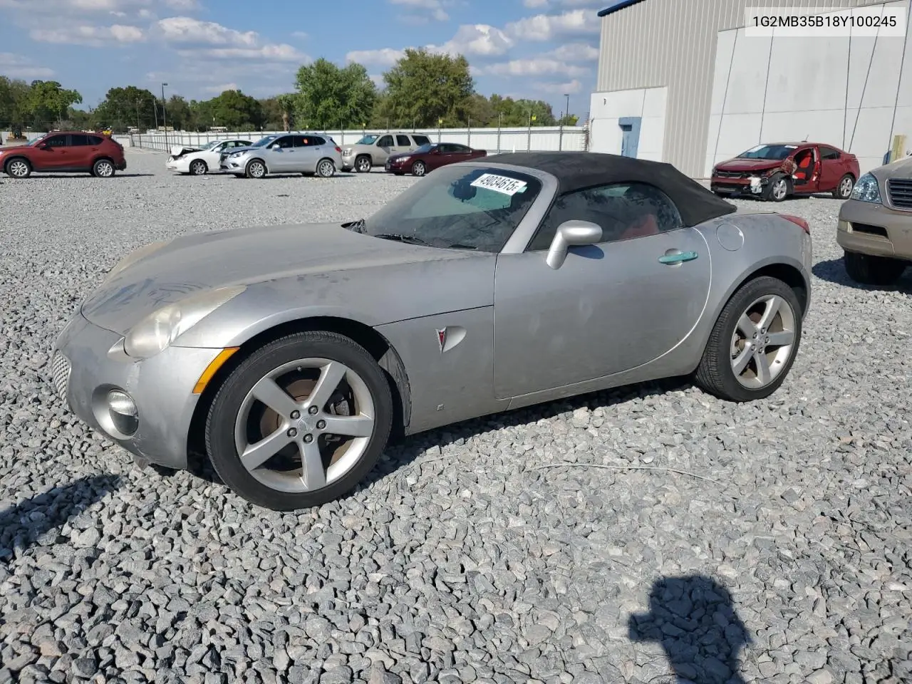2008 Pontiac Solstice VIN: 1G2MB35B18Y100245 Lot: 49034615