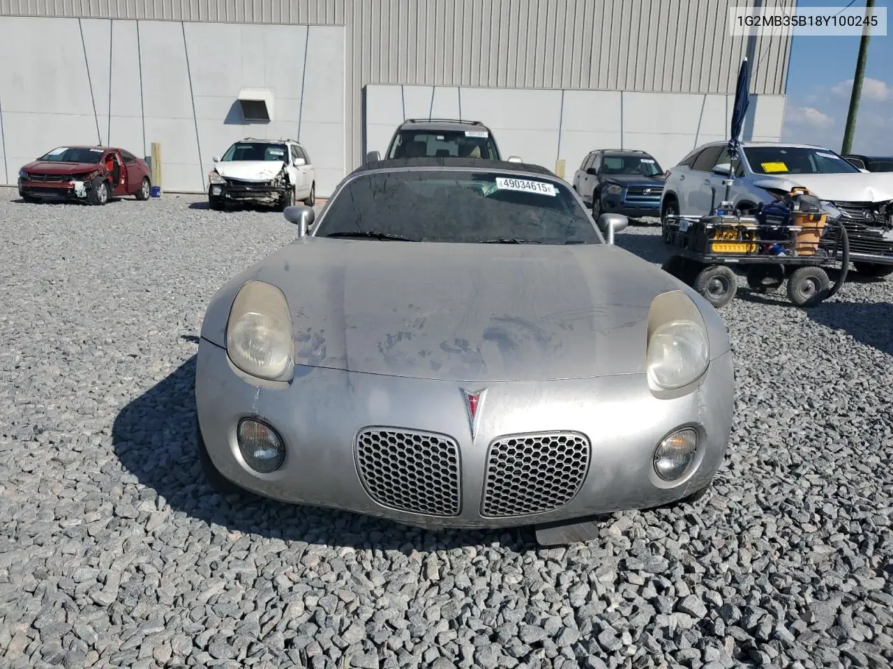 2008 Pontiac Solstice VIN: 1G2MB35B18Y100245 Lot: 49034615
