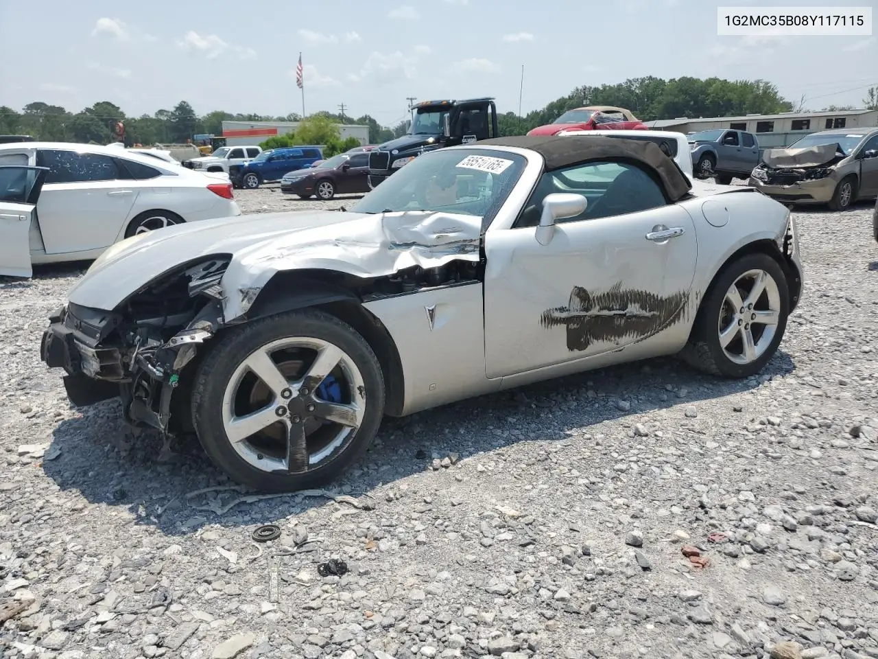 2008 Pontiac Solstice VIN: 1G2MC35B08Y117115 Lot: 58510165