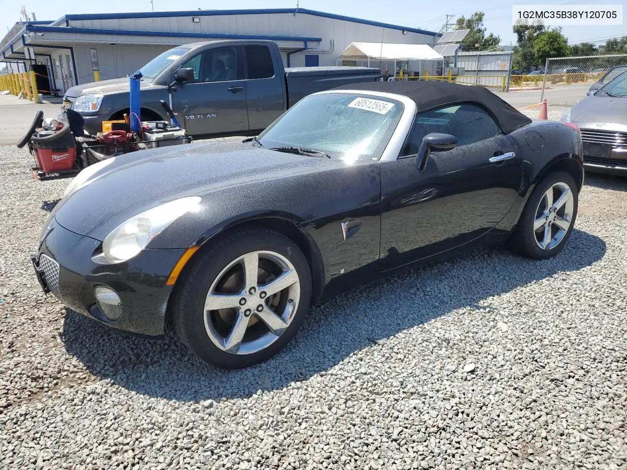 2008 Pontiac Solstice VIN: 1G2MC35B38Y120705 Lot: 60512565